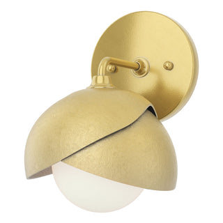 Hubbardton Forge - 201374-SKT-86-86-GG0711 - Brooklyn 1-Light Double Shade Bath Sconce - Brooklyn - Modern Brass