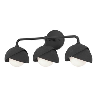 Hubbardton Forge - 201375-SKT-10-10-GG0711 - Brooklyn 3-Light Double Shade Bath Sconce - Brooklyn - Black