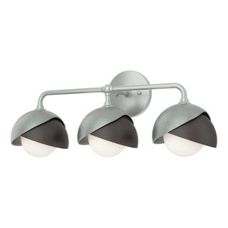 Hubbardton Forge - 201375-SKT-82-14-GG0711 - Brooklyn 3-Light Double Shade Bath Sconce - Brooklyn - Vintage Platinum