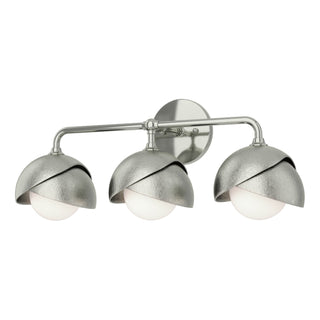 Hubbardton Forge - 201375-SKT-85-85-GG0711 - Brooklyn 3-Light Double Shade Bath Sconce - Brooklyn - Sterling