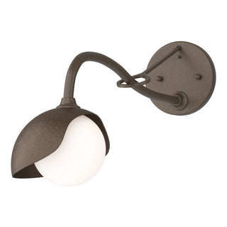 Hubbardton Forge - 201376-SKT-05-05-GG0711 - Brooklyn 1-Light Single Shade Long-Arm Sconce - Brooklyn - Bronze