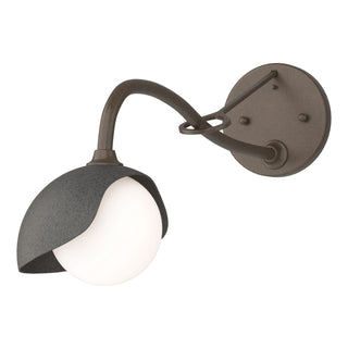 Hubbardton Forge - 201376-SKT-05-20-GG0711 - Brooklyn 1-Light Single Shade Long-Arm Sconce - Brooklyn - Bronze