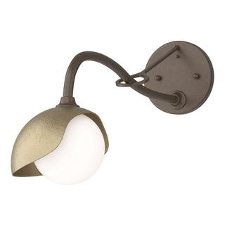 Hubbardton Forge - 201376-SKT-05-84-GG0711 - Brooklyn 1-Light Single Shade Long-Arm Sconce - Brooklyn - Bronze