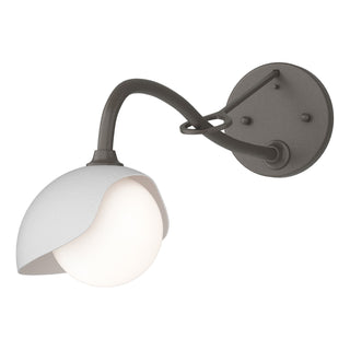 Hubbardton Forge - 201376-SKT-07-02-GG0711 - Brooklyn 1-Light Single Shade Long-Arm Sconce - Brooklyn - Dark Smoke