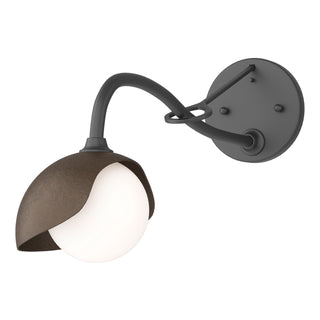 Hubbardton Forge - 201376-SKT-10-05-GG0711 - Brooklyn 1-Light Single Shade Long-Arm Sconce - Brooklyn - Black