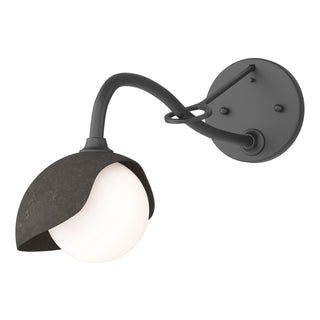 Hubbardton Forge - 201376-SKT-10-07-GG0711 - Brooklyn 1-Light Single Shade Long-Arm Sconce - Brooklyn - Black