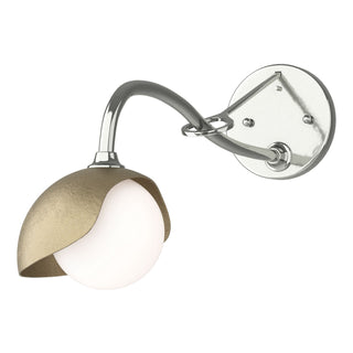 Hubbardton Forge - 201376-SKT-85-84-GG0711 - Brooklyn 1-Light Single Shade Long-Arm Sconce - Brooklyn - Sterling