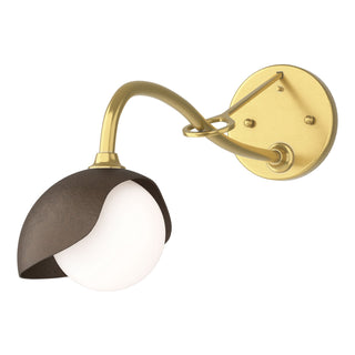 Hubbardton Forge - 201376-SKT-86-05-GG0711 - Brooklyn 1-Light Single Shade Long-Arm Sconce - Brooklyn - Modern Brass