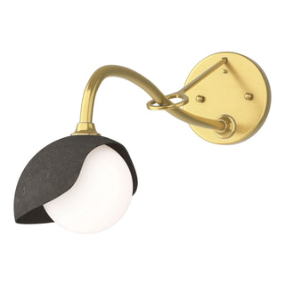 Hubbardton Forge - 201376-SKT-86-07-GG0711 - Brooklyn 1-Light Single Shade Long-Arm Sconce - Brooklyn - Modern Brass