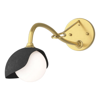 Hubbardton Forge - 201376-SKT-86-10-GG0711 - Brooklyn 1-Light Single Shade Long-Arm Sconce - Brooklyn - Modern Brass