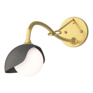 Hubbardton Forge - 201376-SKT-86-20-GG0711 - Brooklyn 1-Light Single Shade Long-Arm Sconce - Brooklyn - Modern Brass