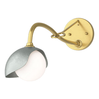 Hubbardton Forge - 201376-SKT-86-82-GG0711 - Brooklyn 1-Light Single Shade Long-Arm Sconce - Brooklyn - Modern Brass