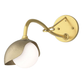 Hubbardton Forge - 201376-SKT-86-84-GG0711 - Brooklyn 1-Light Single Shade Long-Arm Sconce - Brooklyn - Modern Brass