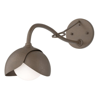 Hubbardton Forge - 201377-SKT-05-05-GG0711 - Brooklyn 1-Light Double Shade Long-Arm Sconce - Brooklyn - Bronze