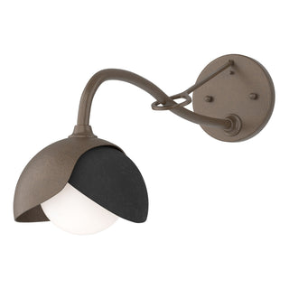 Hubbardton Forge - 201377-SKT-05-10-GG0711 - Brooklyn 1-Light Double Shade Long-Arm Sconce - Brooklyn - Bronze