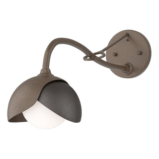 Hubbardton Forge - 201377-SKT-05-14-GG0711 - Brooklyn 1-Light Double Shade Long-Arm Sconce - Brooklyn - Bronze