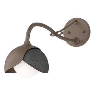 Hubbardton Forge - 201377-SKT-05-20-GG0711 - Brooklyn 1-Light Double Shade Long-Arm Sconce - Brooklyn - Bronze