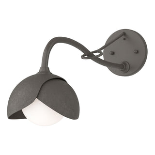Hubbardton Forge - 201377-SKT-07-07-GG0711 - Brooklyn 1-Light Double Shade Long-Arm Sconce - Brooklyn - Dark Smoke