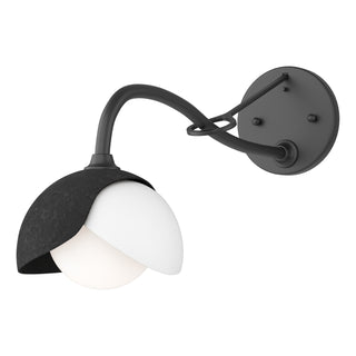 Hubbardton Forge - 201377-SKT-10-02-GG0711 - Brooklyn 1-Light Double Shade Long-Arm Sconce - Brooklyn - Black