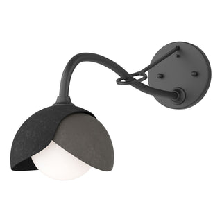 Hubbardton Forge - 201377-SKT-10-07-GG0711 - Brooklyn 1-Light Double Shade Long-Arm Sconce - Brooklyn - Black