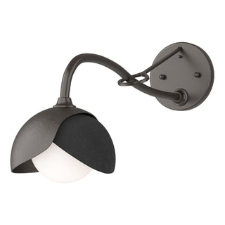 Hubbardton Forge - 201377-SKT-14-10-GG0711 - Brooklyn 1-Light Double Shade Long-Arm Sconce - Brooklyn - Oil Rubbed Bronze