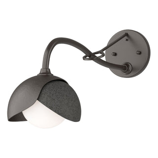 Hubbardton Forge - 201377-SKT-14-20-GG0711 - Brooklyn 1-Light Double Shade Long-Arm Sconce - Brooklyn - Oil Rubbed Bronze
