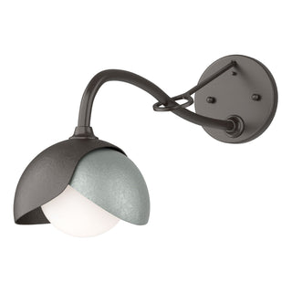 Hubbardton Forge - 201377-SKT-14-82-GG0711 - Brooklyn 1-Light Double Shade Long-Arm Sconce - Brooklyn - Oil Rubbed Bronze
