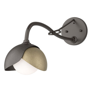 Hubbardton Forge - 201377-SKT-14-84-GG0711 - Brooklyn 1-Light Double Shade Long-Arm Sconce - Brooklyn - Oil Rubbed Bronze