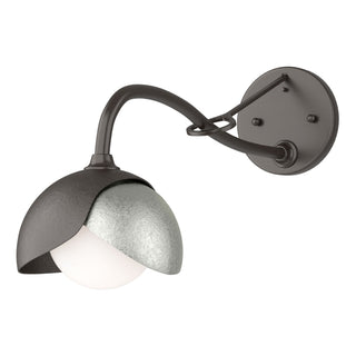 Hubbardton Forge - 201377-SKT-14-85-GG0711 - Brooklyn 1-Light Double Shade Long-Arm Sconce - Brooklyn - Oil Rubbed Bronze