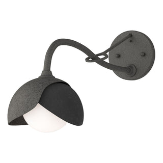 Hubbardton Forge - 201377-SKT-20-10-GG0711 - Brooklyn 1-Light Double Shade Long-Arm Sconce - Brooklyn - Natural Iron