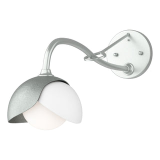 Hubbardton Forge - 201377-SKT-82-02-GG0711 - Brooklyn 1-Light Double Shade Long-Arm Sconce - Brooklyn - Vintage Platinum