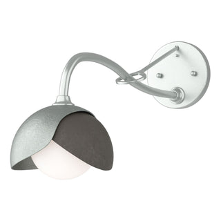 Hubbardton Forge - 201377-SKT-82-07-GG0711 - Brooklyn 1-Light Double Shade Long-Arm Sconce - Brooklyn - Vintage Platinum