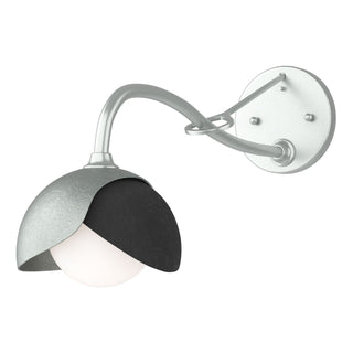 Hubbardton Forge - 201377-SKT-82-10-GG0711 - Brooklyn 1-Light Double Shade Long-Arm Sconce - Brooklyn - Vintage Platinum
