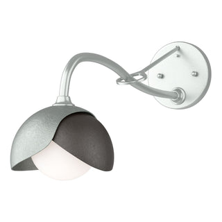 Hubbardton Forge - 201377-SKT-82-14-GG0711 - Brooklyn 1-Light Double Shade Long-Arm Sconce - Brooklyn - Vintage Platinum