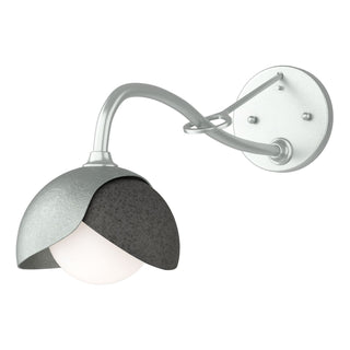 Hubbardton Forge - 201377-SKT-82-20-GG0711 - Brooklyn 1-Light Double Shade Long-Arm Sconce - Brooklyn - Vintage Platinum