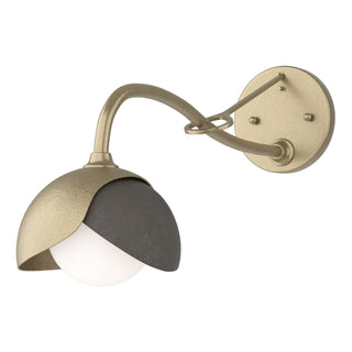 Hubbardton Forge - 201377-SKT-84-07-GG0711 - Brooklyn 1-Light Double Shade Long-Arm Sconce - Brooklyn - Soft Gold