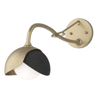 Hubbardton Forge - 201377-SKT-84-10-GG0711 - Brooklyn 1-Light Double Shade Long-Arm Sconce - Brooklyn - Soft Gold