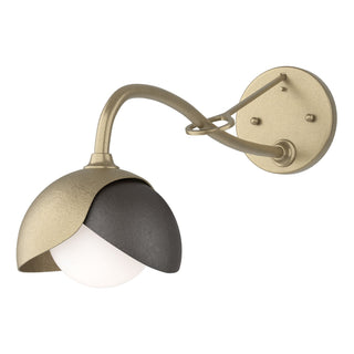 Hubbardton Forge - 201377-SKT-84-14-GG0711 - Brooklyn 1-Light Double Shade Long-Arm Sconce - Brooklyn - Soft Gold