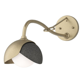Hubbardton Forge - 201377-SKT-84-20-GG0711 - Brooklyn 1-Light Double Shade Long-Arm Sconce - Brooklyn - Soft Gold