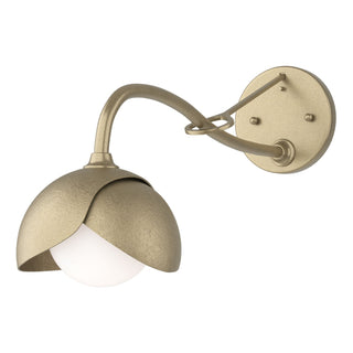 Hubbardton Forge - 201377-SKT-84-84-GG0711 - Brooklyn 1-Light Double Shade Long-Arm Sconce - Brooklyn - Soft Gold