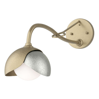 Hubbardton Forge - 201377-SKT-84-85-GG0711 - Brooklyn 1-Light Double Shade Long-Arm Sconce - Brooklyn - Soft Gold