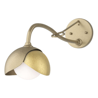 Hubbardton Forge - 201377-SKT-84-86-GG0711 - Brooklyn 1-Light Double Shade Long-Arm Sconce - Brooklyn - Soft Gold