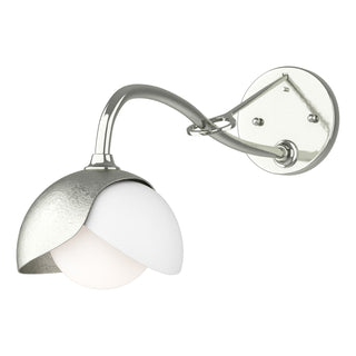 Hubbardton Forge - 201377-SKT-85-02-GG0711 - Brooklyn 1-Light Double Shade Long-Arm Sconce - Brooklyn - Sterling