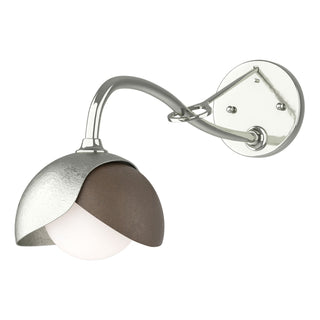 Hubbardton Forge - 201377-SKT-85-05-GG0711 - Brooklyn 1-Light Double Shade Long-Arm Sconce - Brooklyn - Sterling