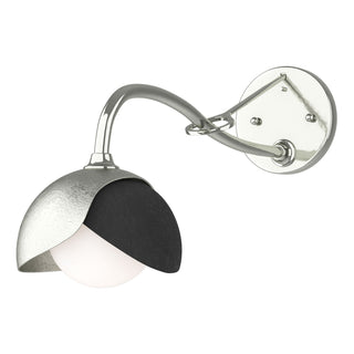 Hubbardton Forge - 201377-SKT-85-10-GG0711 - Brooklyn 1-Light Double Shade Long-Arm Sconce - Brooklyn - Sterling
