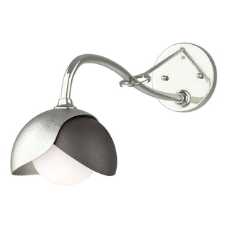 Hubbardton Forge - 201377-SKT-85-14-GG0711 - Brooklyn 1-Light Double Shade Long-Arm Sconce - Brooklyn - Sterling