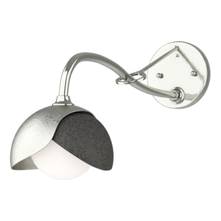 Hubbardton Forge - 201377-SKT-85-20-GG0711 - Brooklyn 1-Light Double Shade Long-Arm Sconce - Brooklyn - Sterling