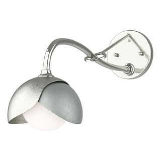 Hubbardton Forge - 201377-SKT-85-82-GG0711 - Brooklyn 1-Light Double Shade Long-Arm Sconce - Brooklyn - Sterling