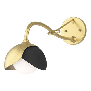 Hubbardton Forge - 201377-SKT-86-10-GG0711 - Brooklyn 1-Light Double Shade Long-Arm Sconce - Brooklyn - Modern Brass