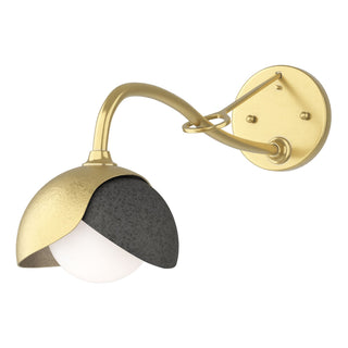 Hubbardton Forge - 201377-SKT-86-20-GG0711 - Brooklyn 1-Light Double Shade Long-Arm Sconce - Brooklyn - Modern Brass